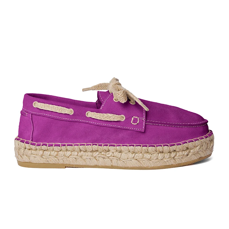 Women's boat shoe espadrilles - Verbena suede leather