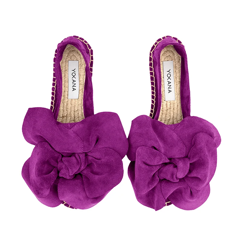 Yokana's Flower espadrilles - Verbena suede leather